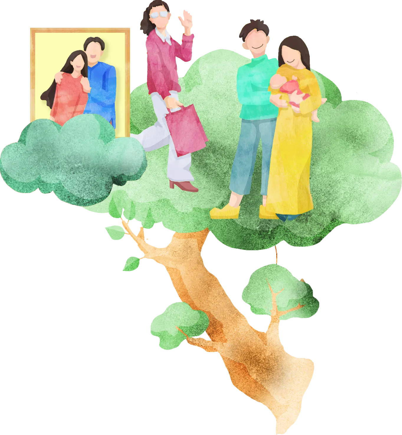 枝葉のイラスト
