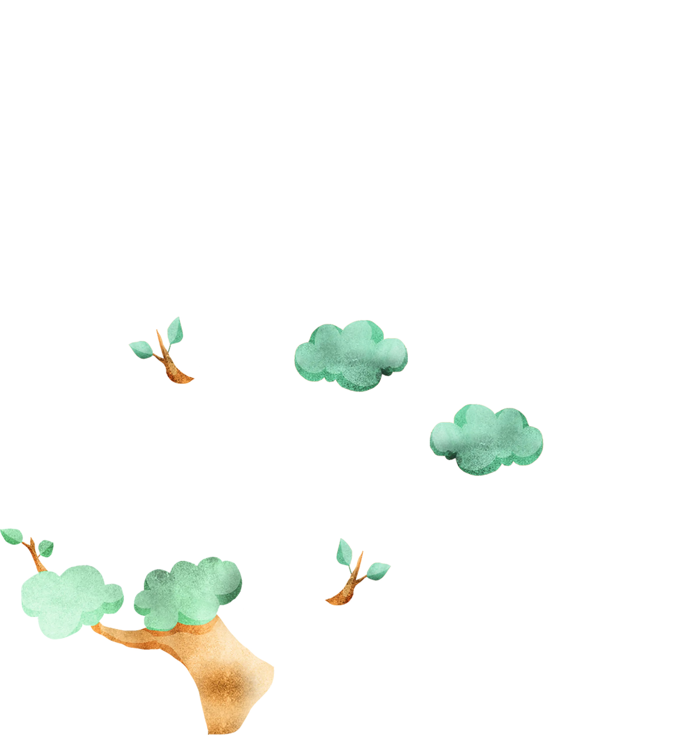枝葉のイラスト