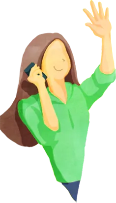手を振る人のイラスト