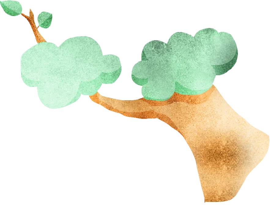 枝葉のイラスト
