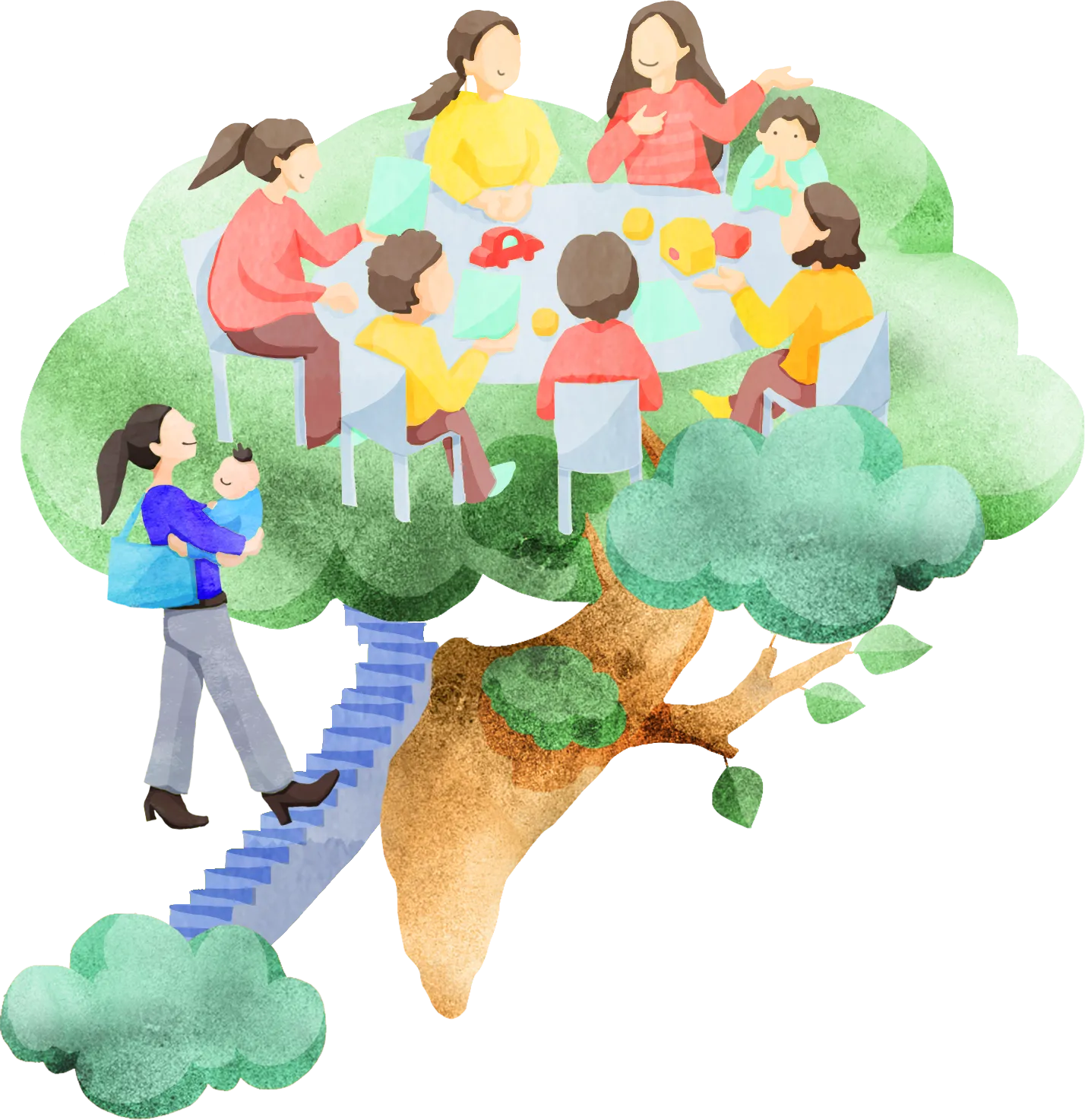枝葉のイラスト