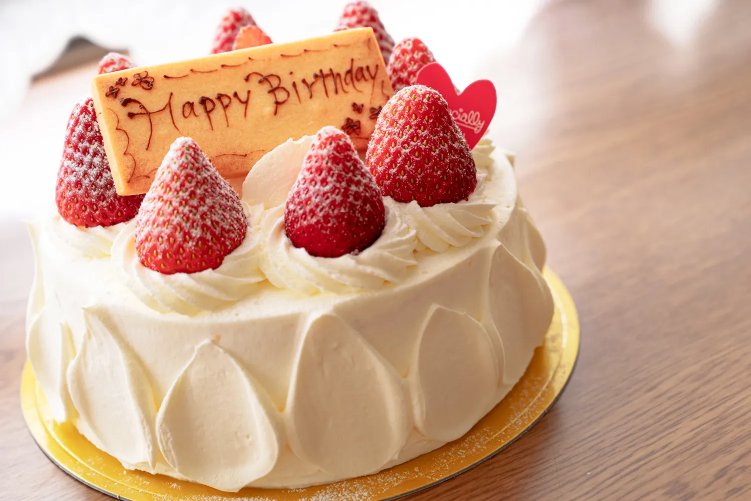 誕生日ケーキの写真